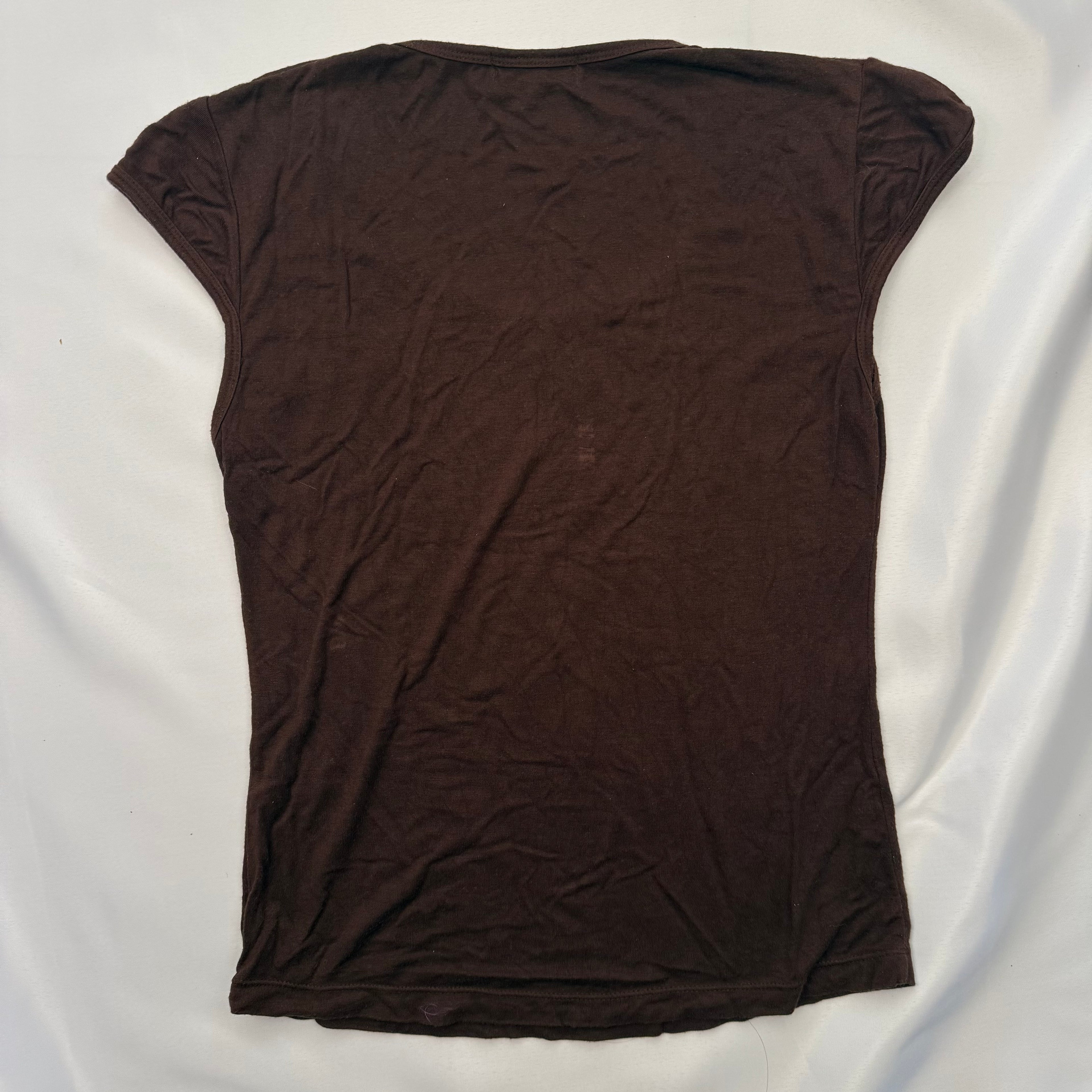 WOMENS VINTAGE DOLCE & GABBANA MINI CAP-SLEEVE LOGO T SHIRT
