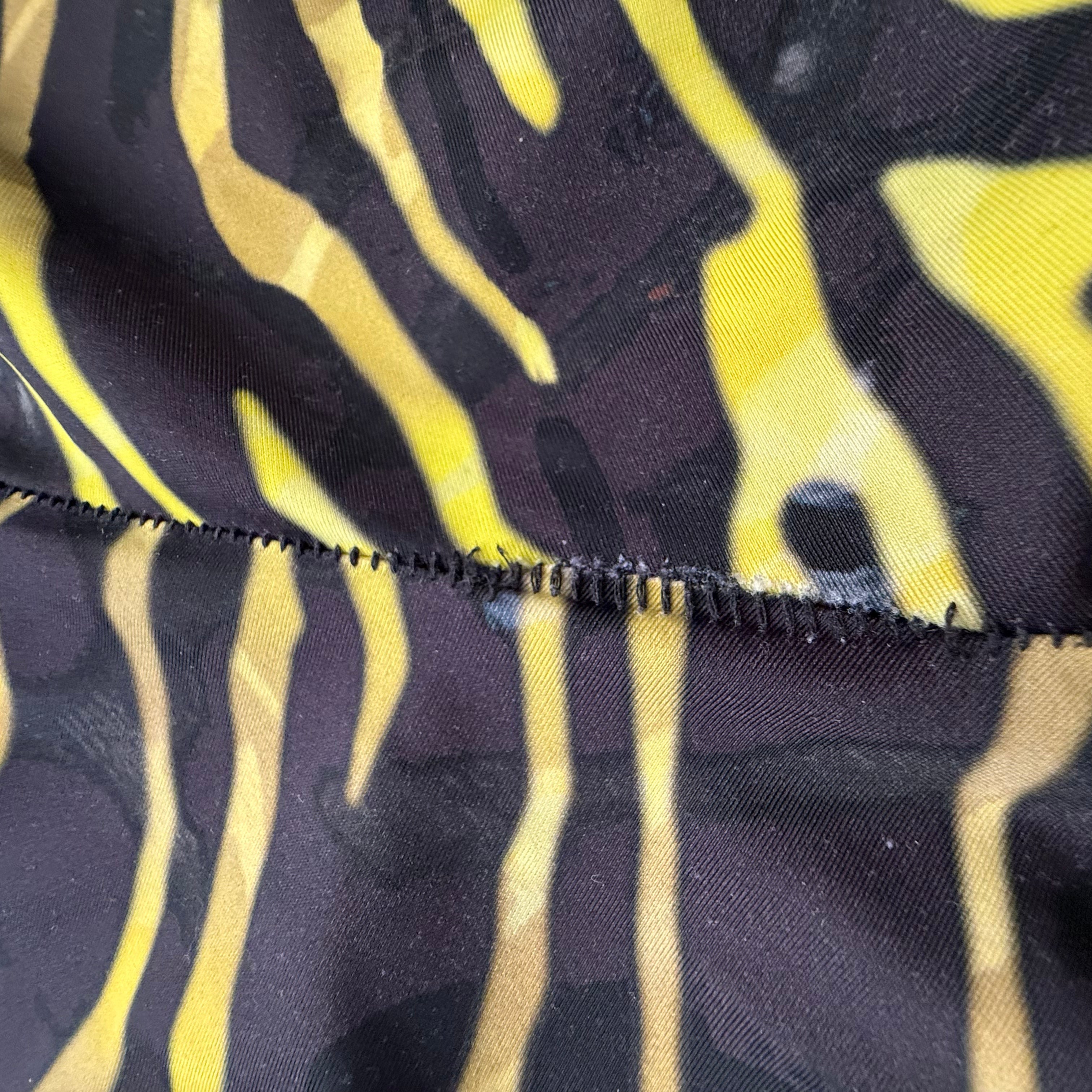 MARINE SERRE SS2020 BLACK AND YELLOW ZEBRA YOGA PANTS
